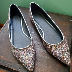 ASOS size 9 glitter flat